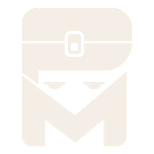 The Patient Mimic square mark, white